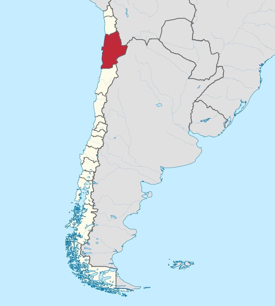 Kat jeyografik nan Chili, antofagasta