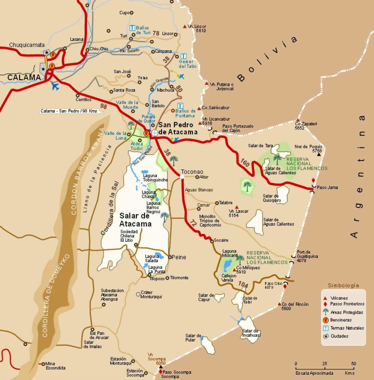 Kat jeyografik nan atacama nan peyi Chili
