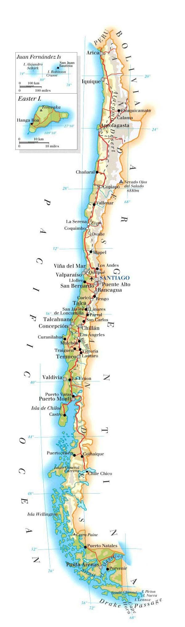 Kat jeyografik nan Chili pak nasyonal