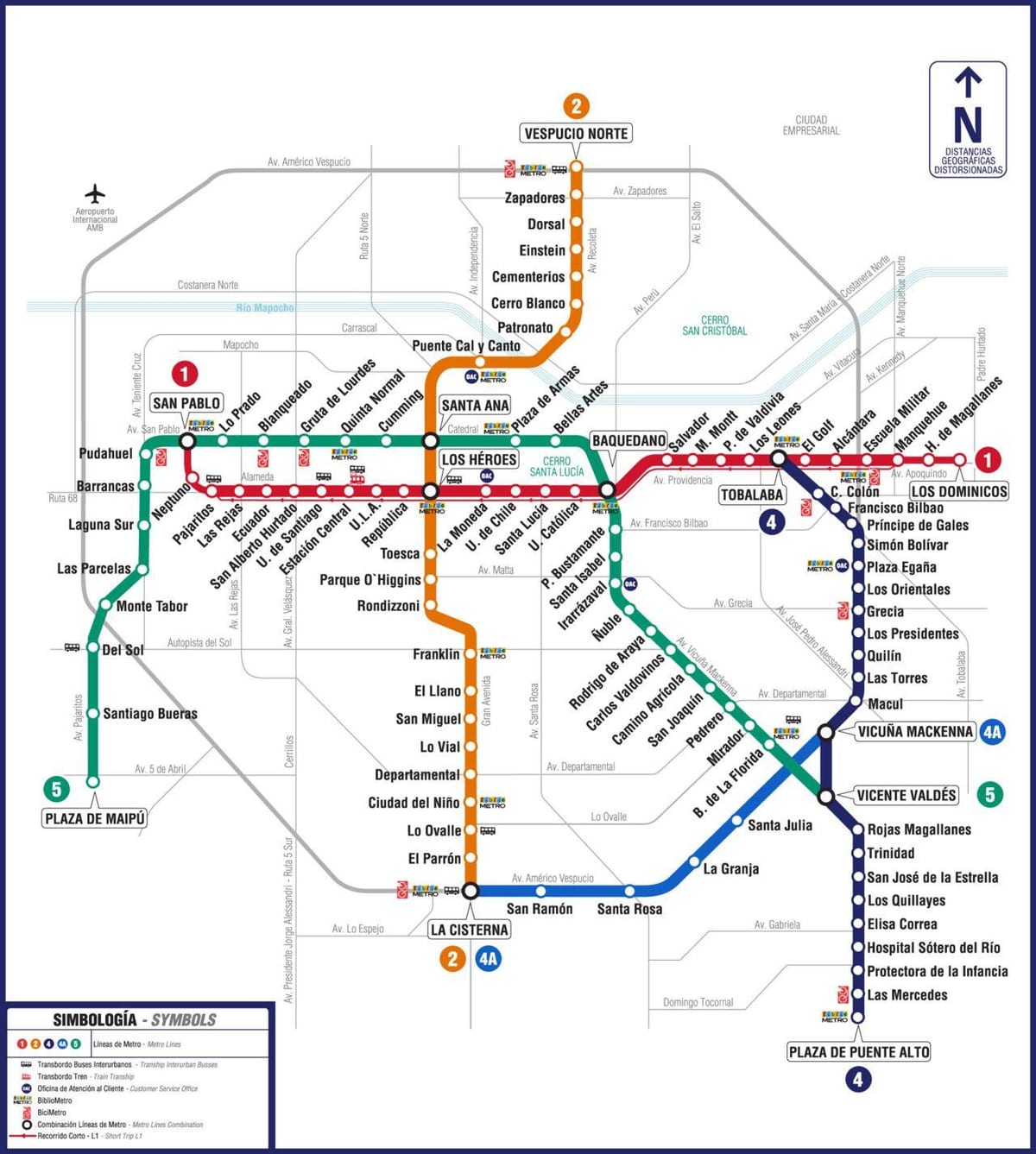 Kat jeyografik nan Chili tren