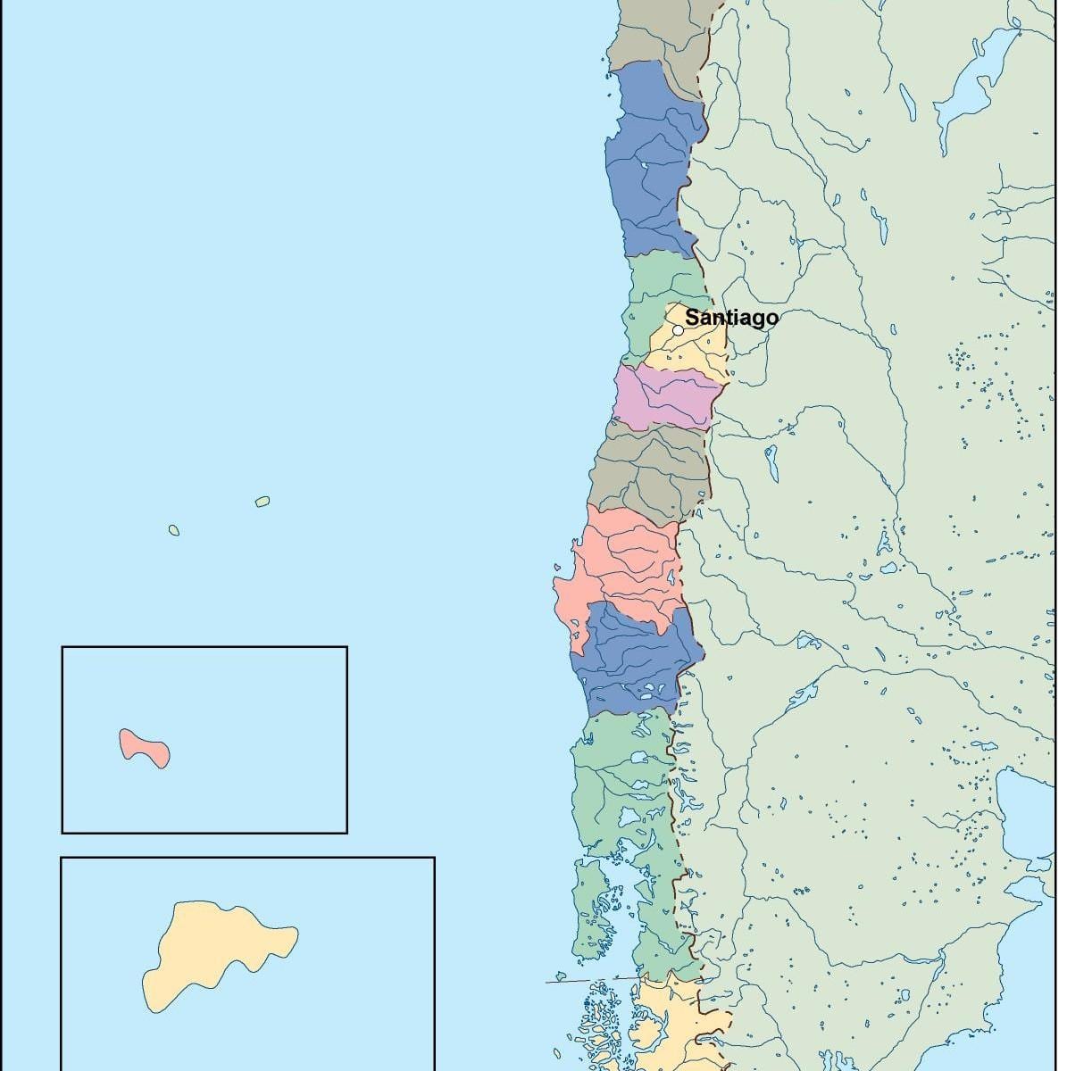 Kat jeyografik nan Chili vecteur