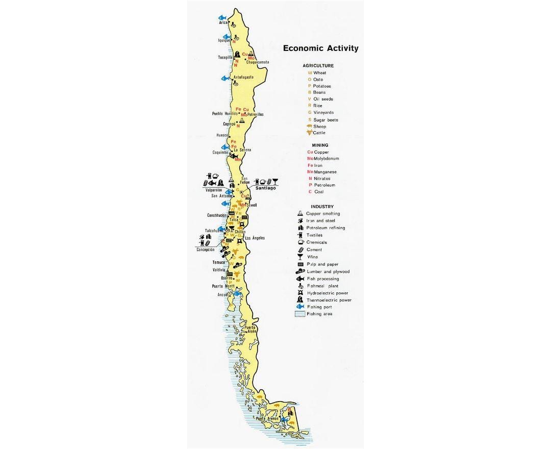 Kat jeyografik nan Chilyen pò