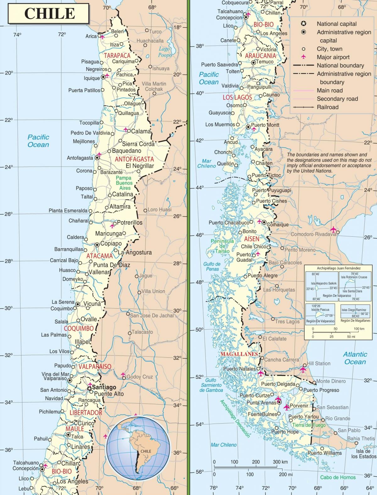 map de Chili