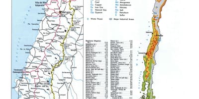 Kat jeyografik nan Chili resous natirèl 